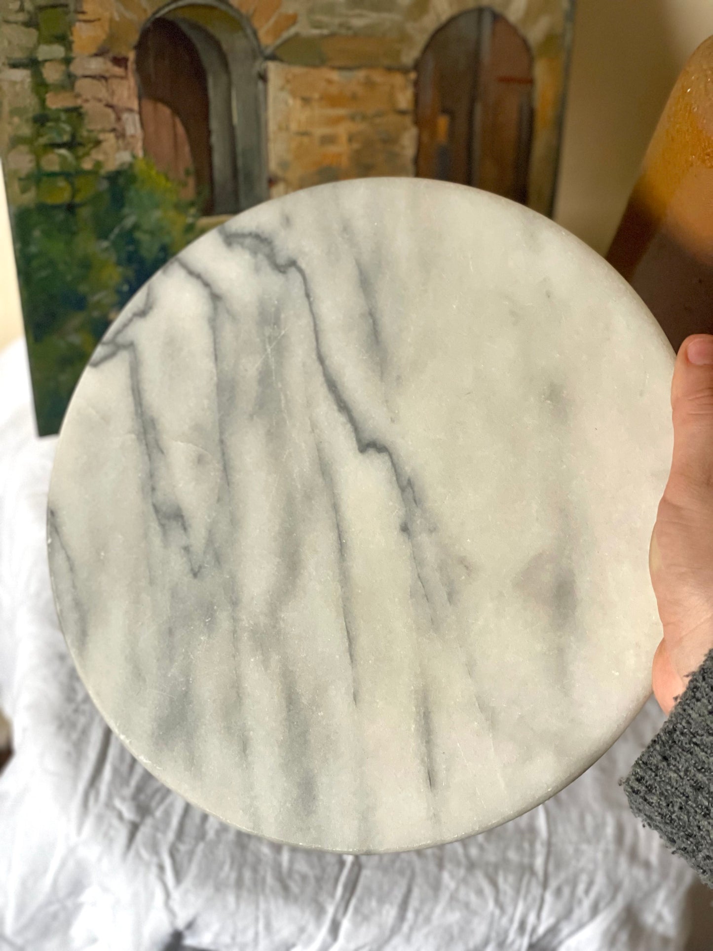 Tavă rotundă marmură