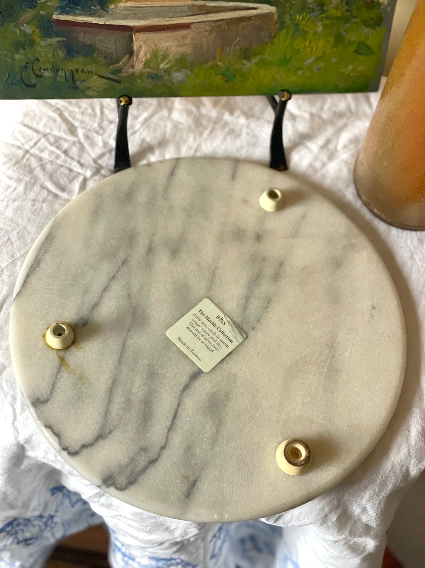 Tavă rotundă marmură