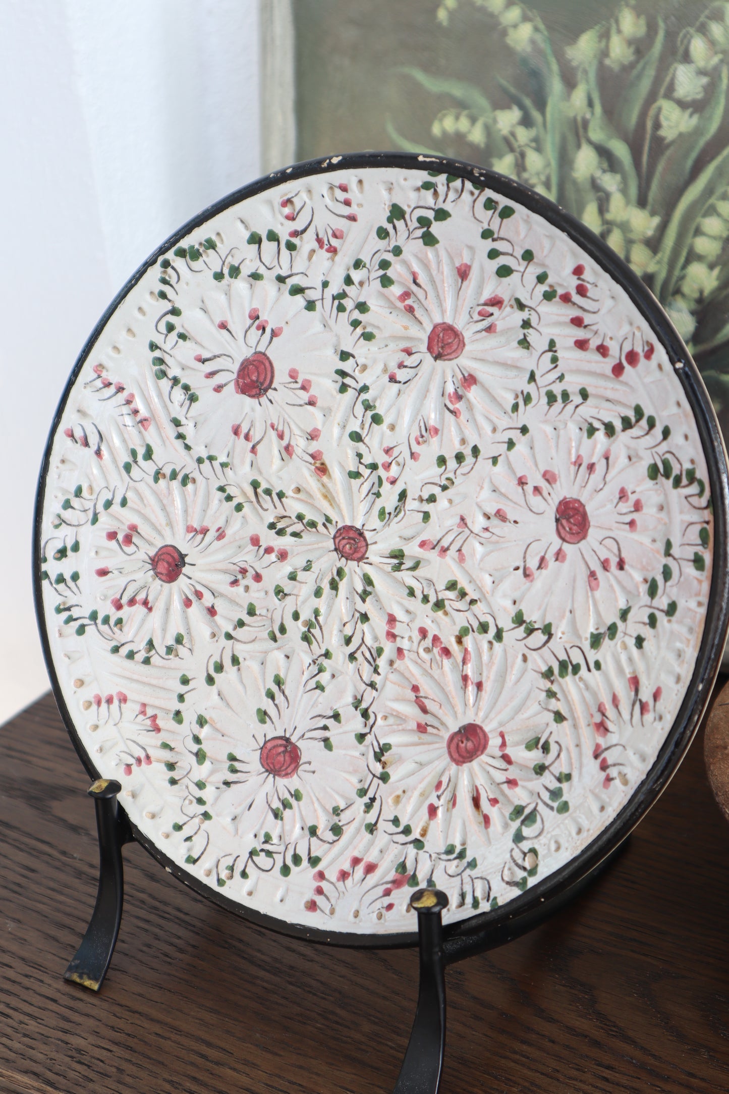 Farfurie decorativă de perete din ceramică