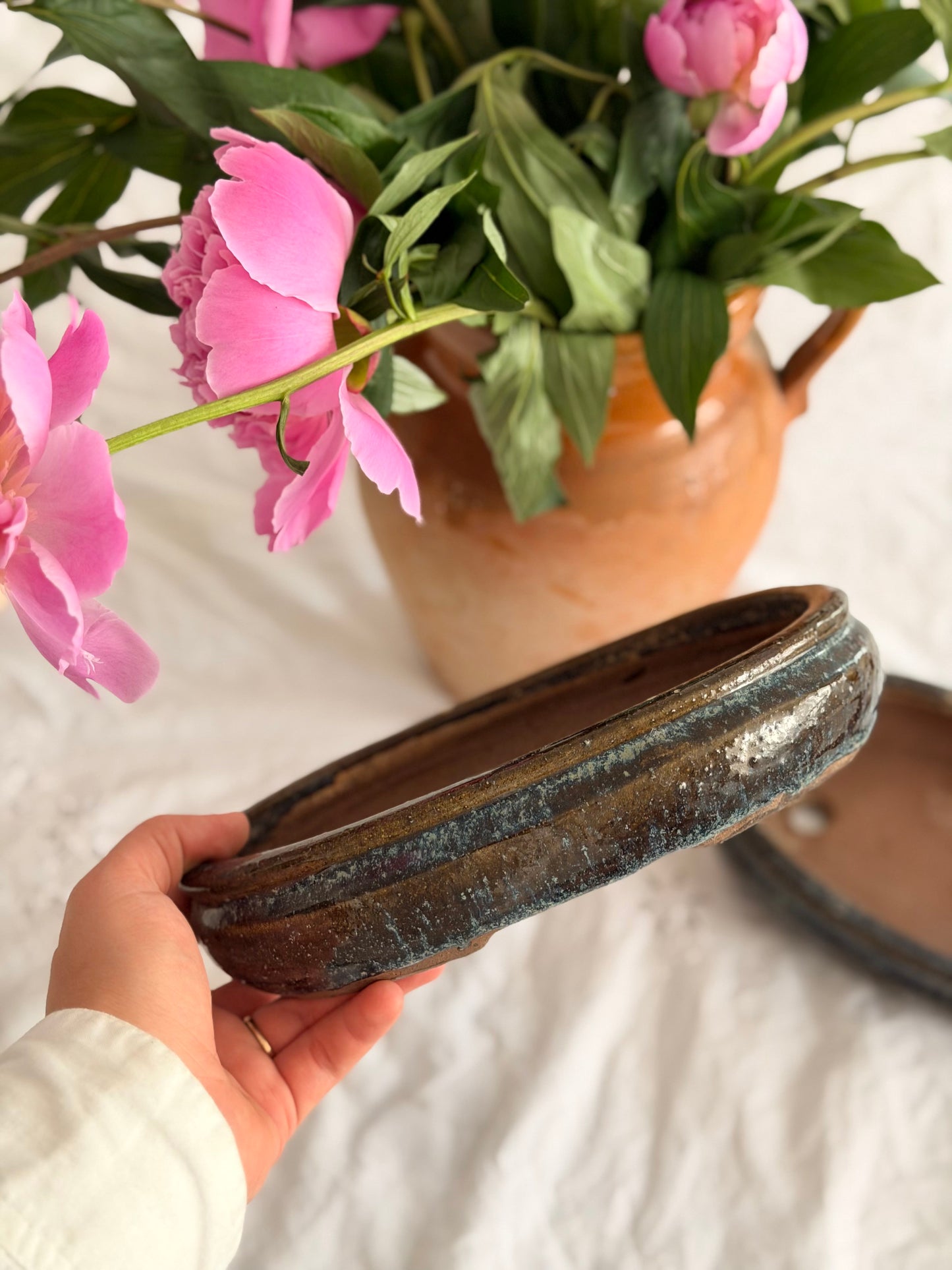 Diverse recipiente din ceramica glazurată pentru bonsai, Japonia