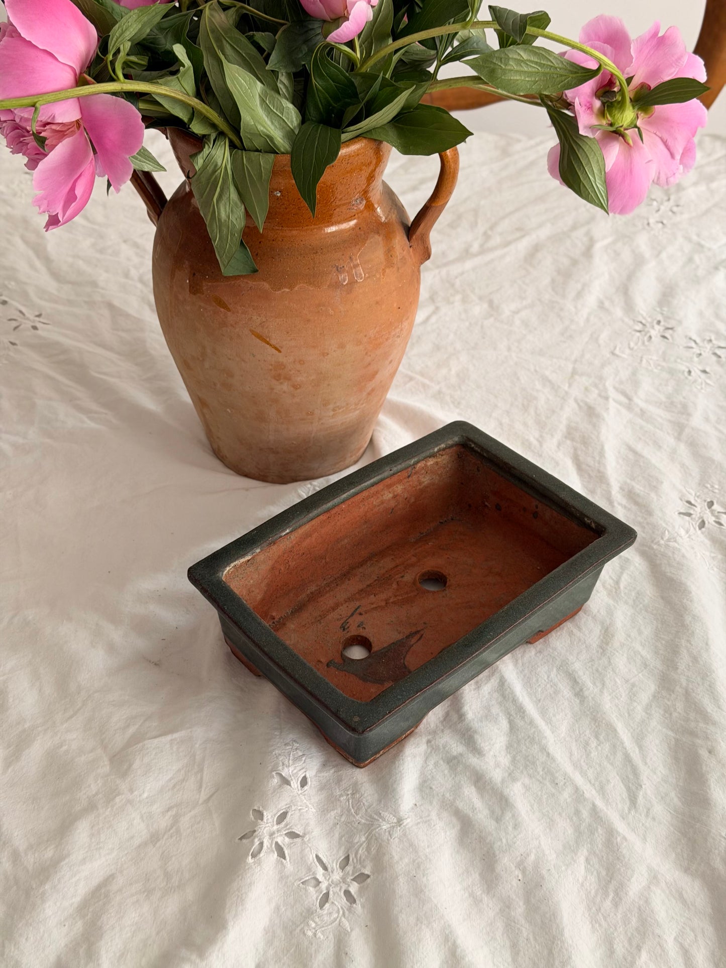 Diverse recipiente din ceramica glazurată pentru bonsai, Japonia