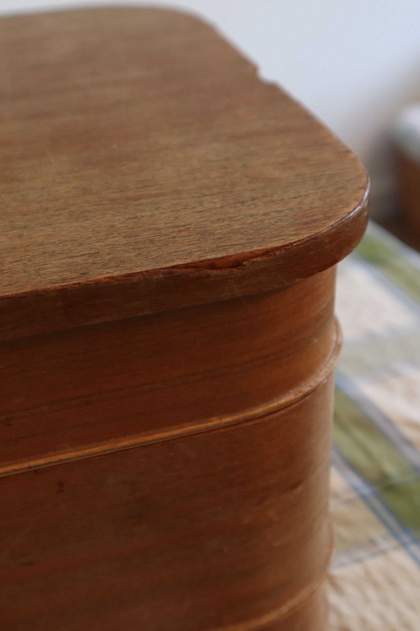 Cutie daneză pentru accesorii de cusut din lemn de tec