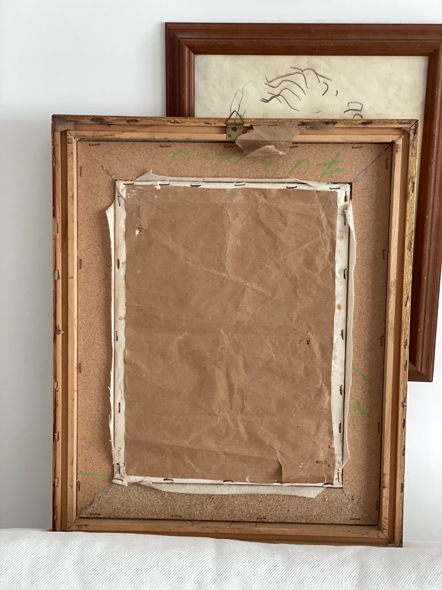 Tablou vintage pictat în ulei, ramă de lemn, semnat, Italia