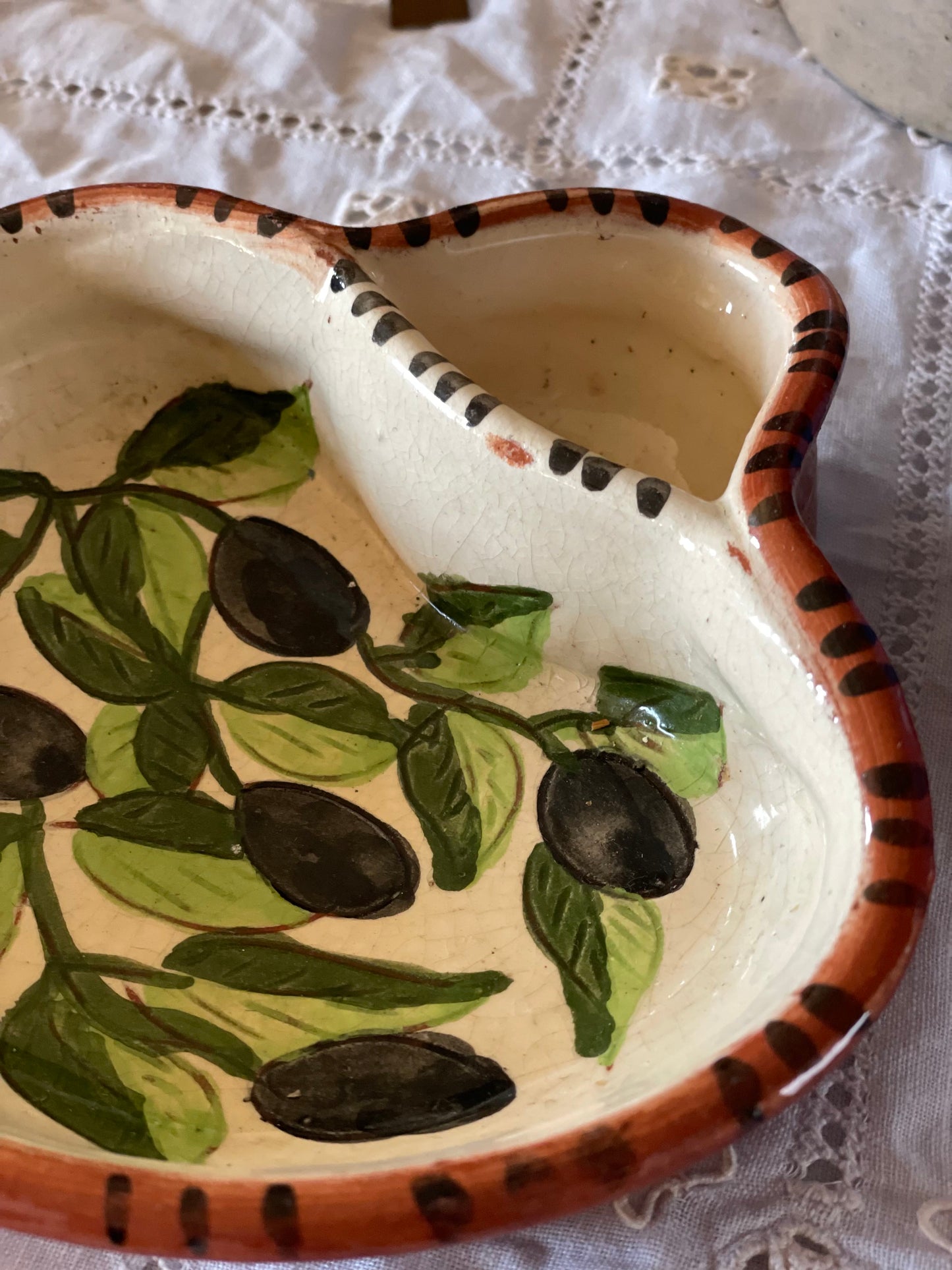 Bol vintage ceramică servire măsline, Portugalia