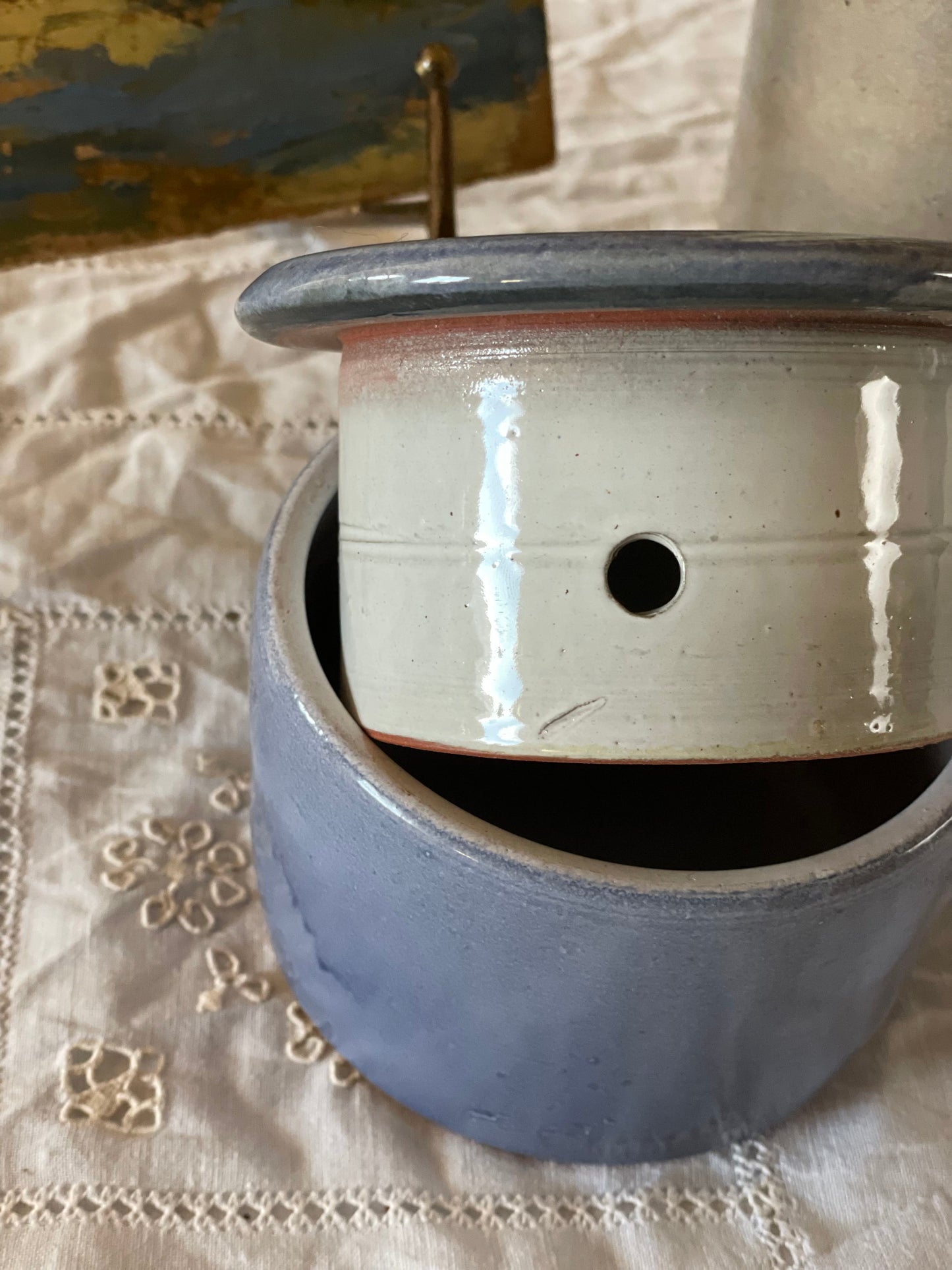 Untieră franțuzească vintage din ceramică