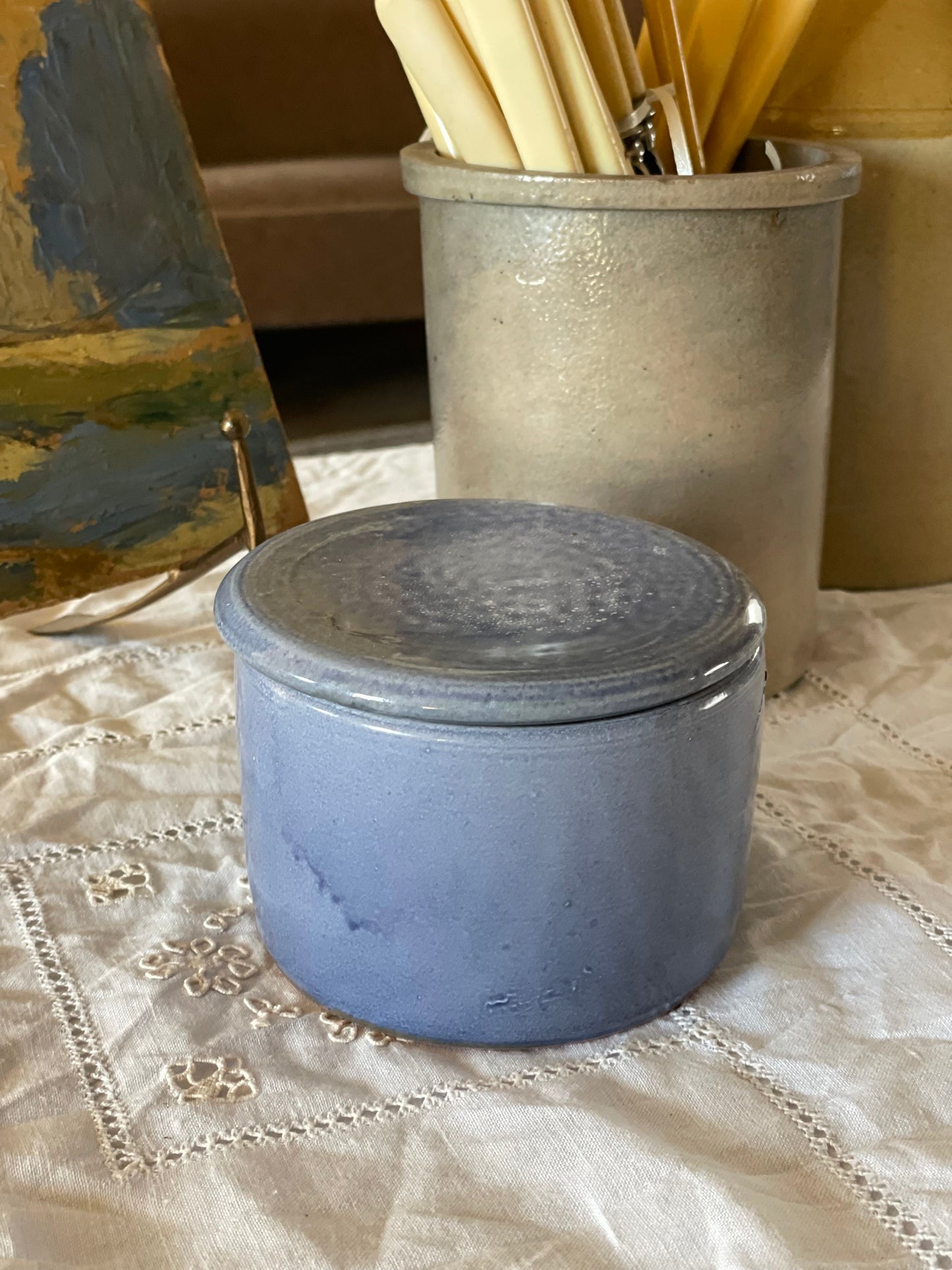 Untieră franțuzească vintage din ceramică