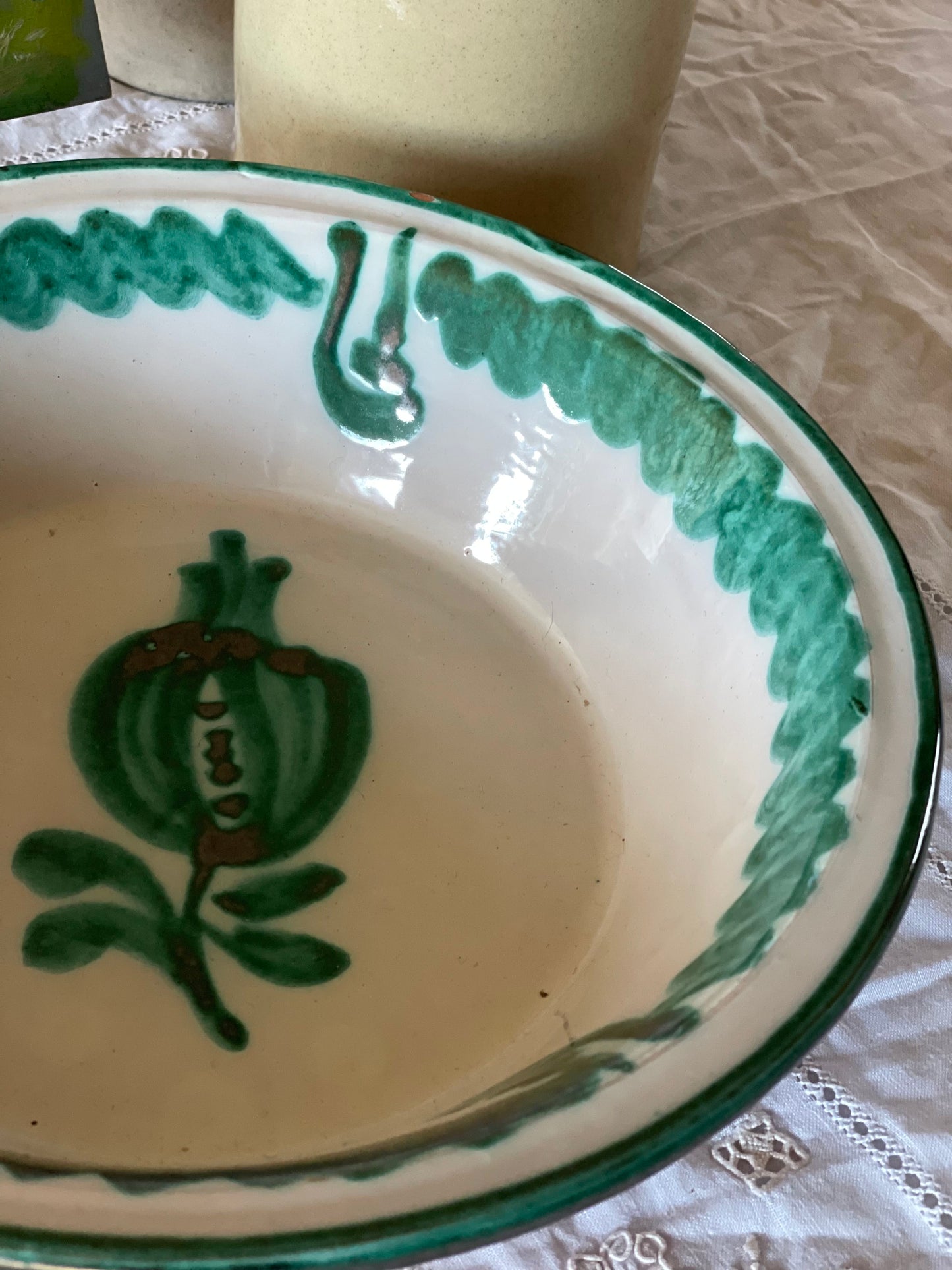 Vas de frământat din ceramică Fajalauza (Granada), sec XX