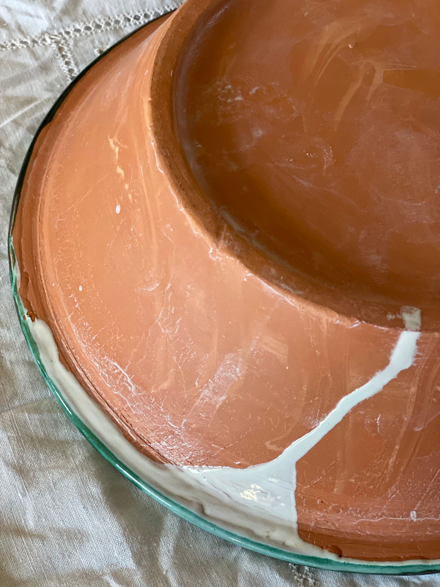 Vas de frământat din ceramică Fajalauza (Granada), sec XX