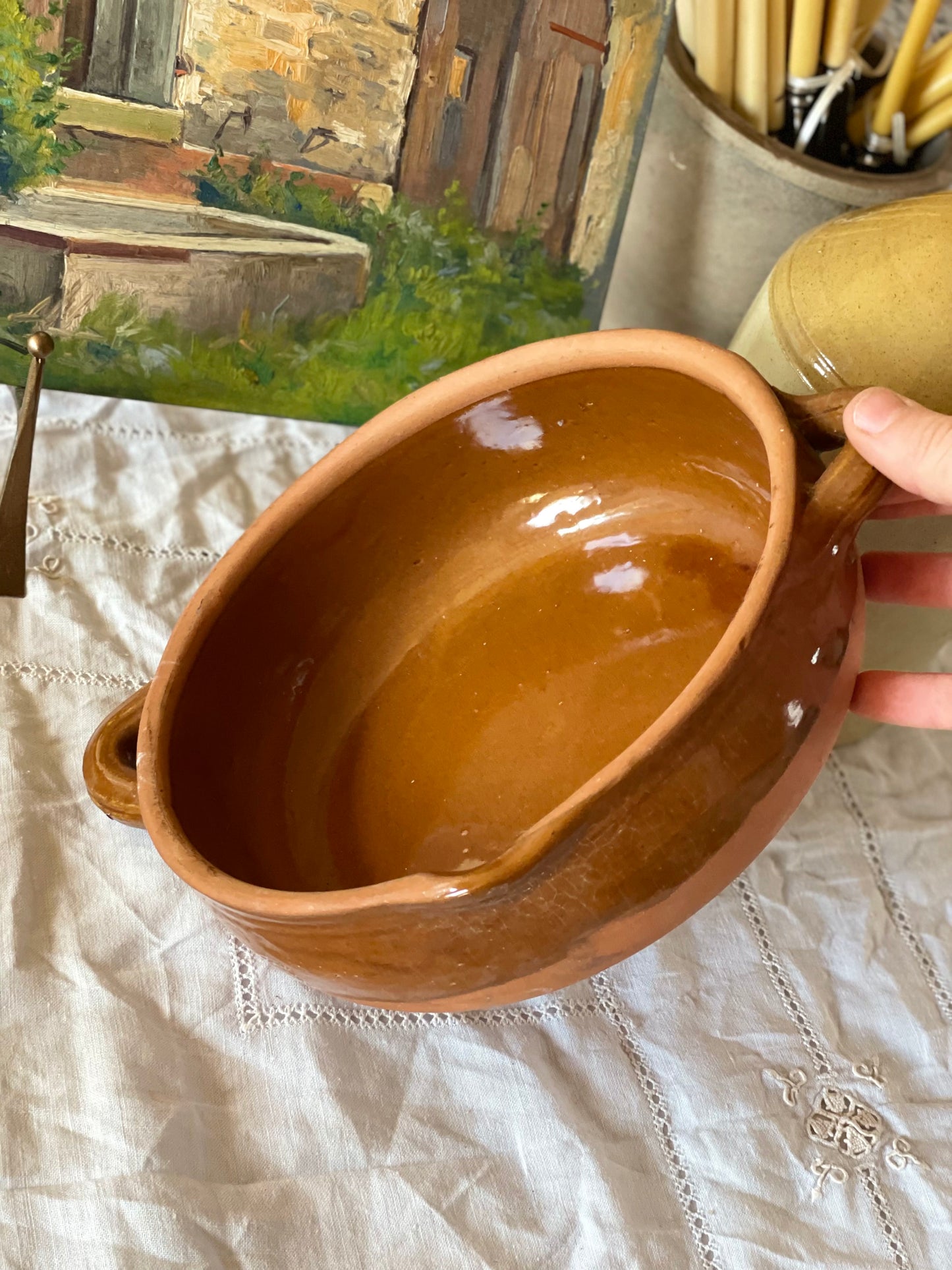 Vas franțuzesc ceramică pentru cuptor