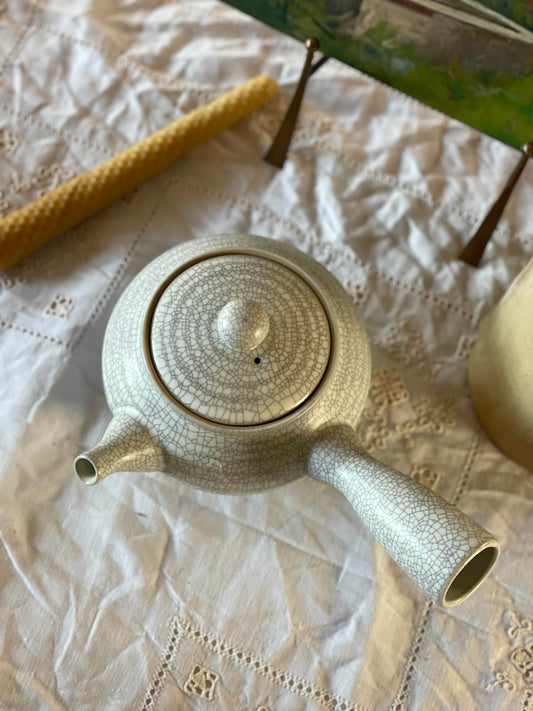 Ceainic japonez KYUSU ceramică smălțuită cu sită