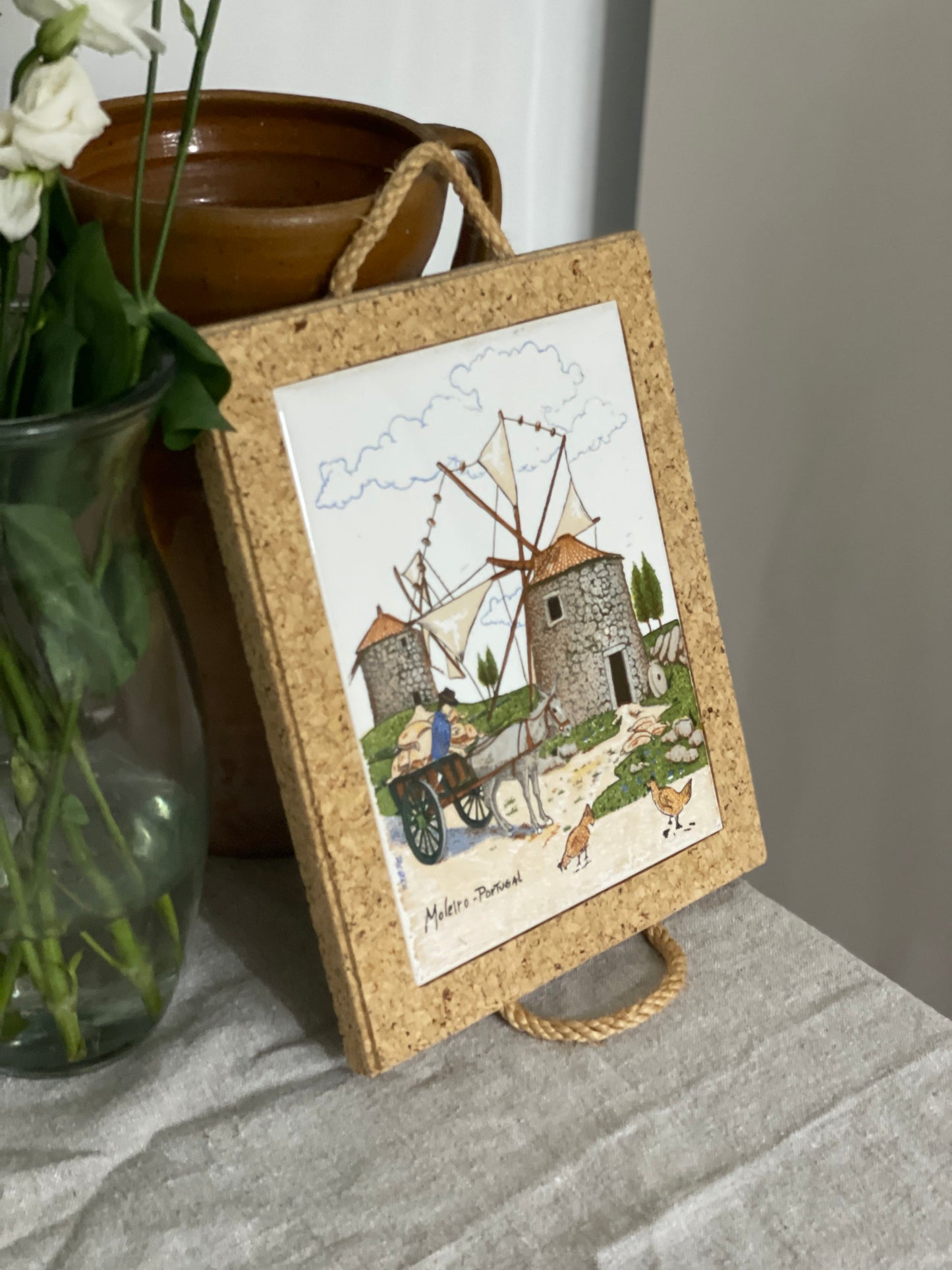 Placă din ceramică multifuncțională, pictată manual, Countryside