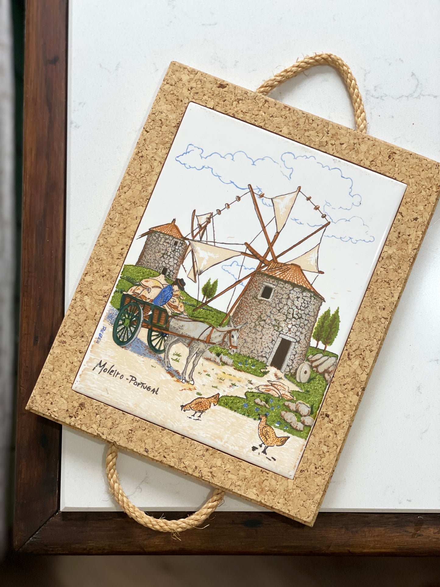 Placă din ceramică multifuncțională, pictată manual, Countryside