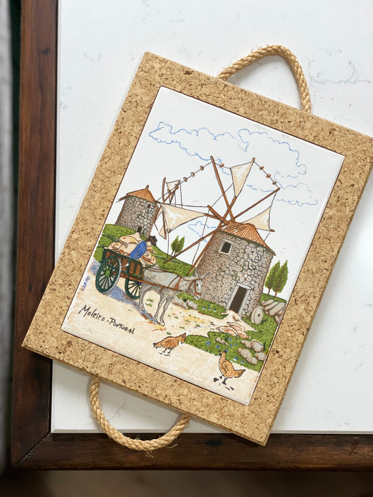 Placă din ceramică multifuncțională, pictată manual, Countryside