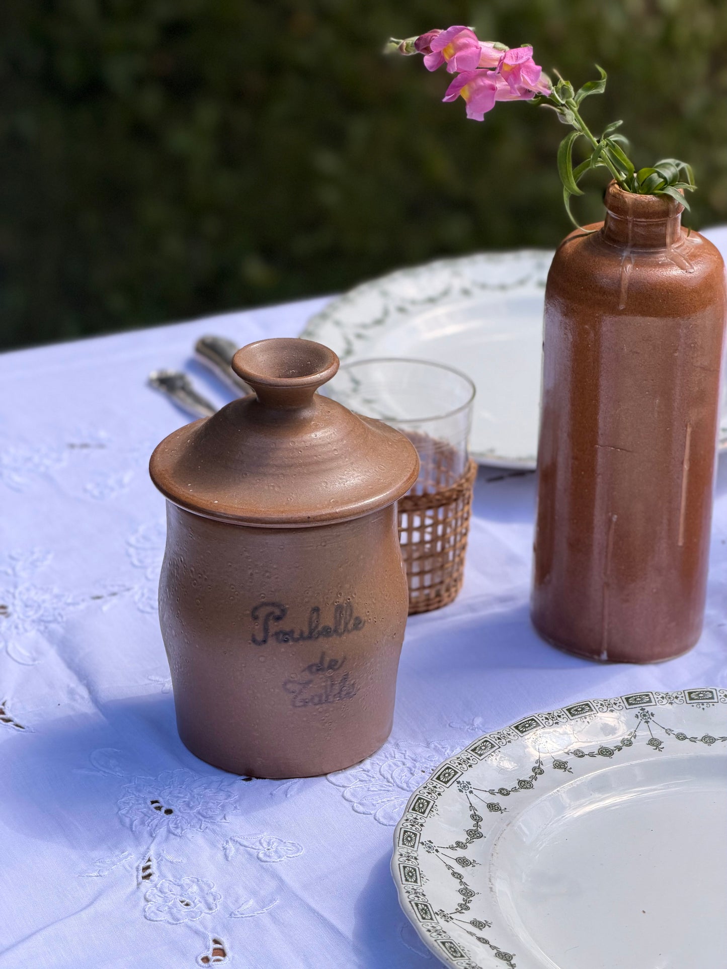 Set de 2 recipiente French Country din ceramică