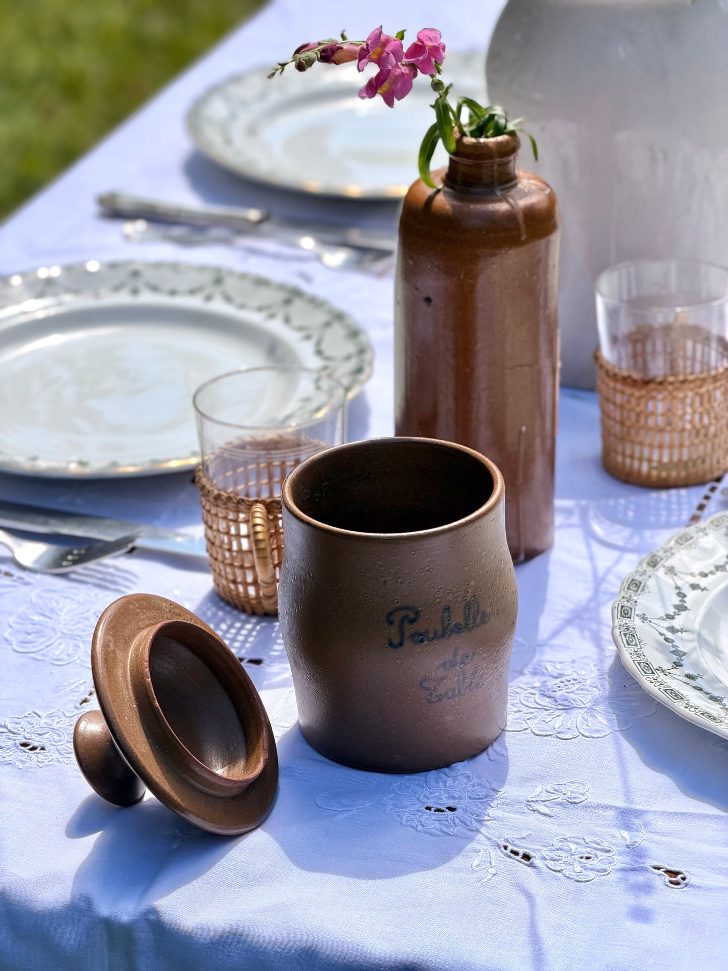 Set de 2 recipiente French Country din ceramică