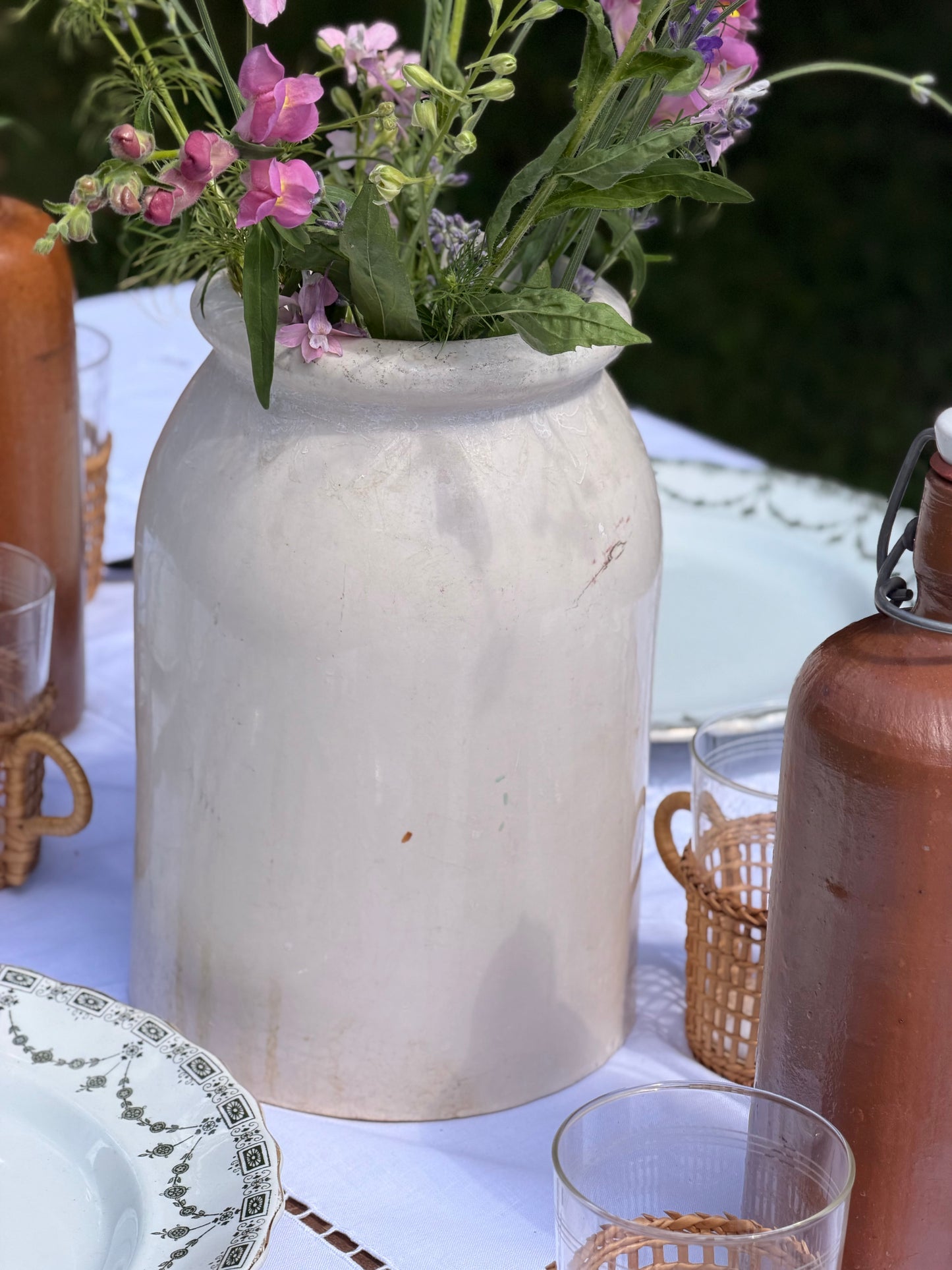 Recipient/vază mare din ceramică glazurată