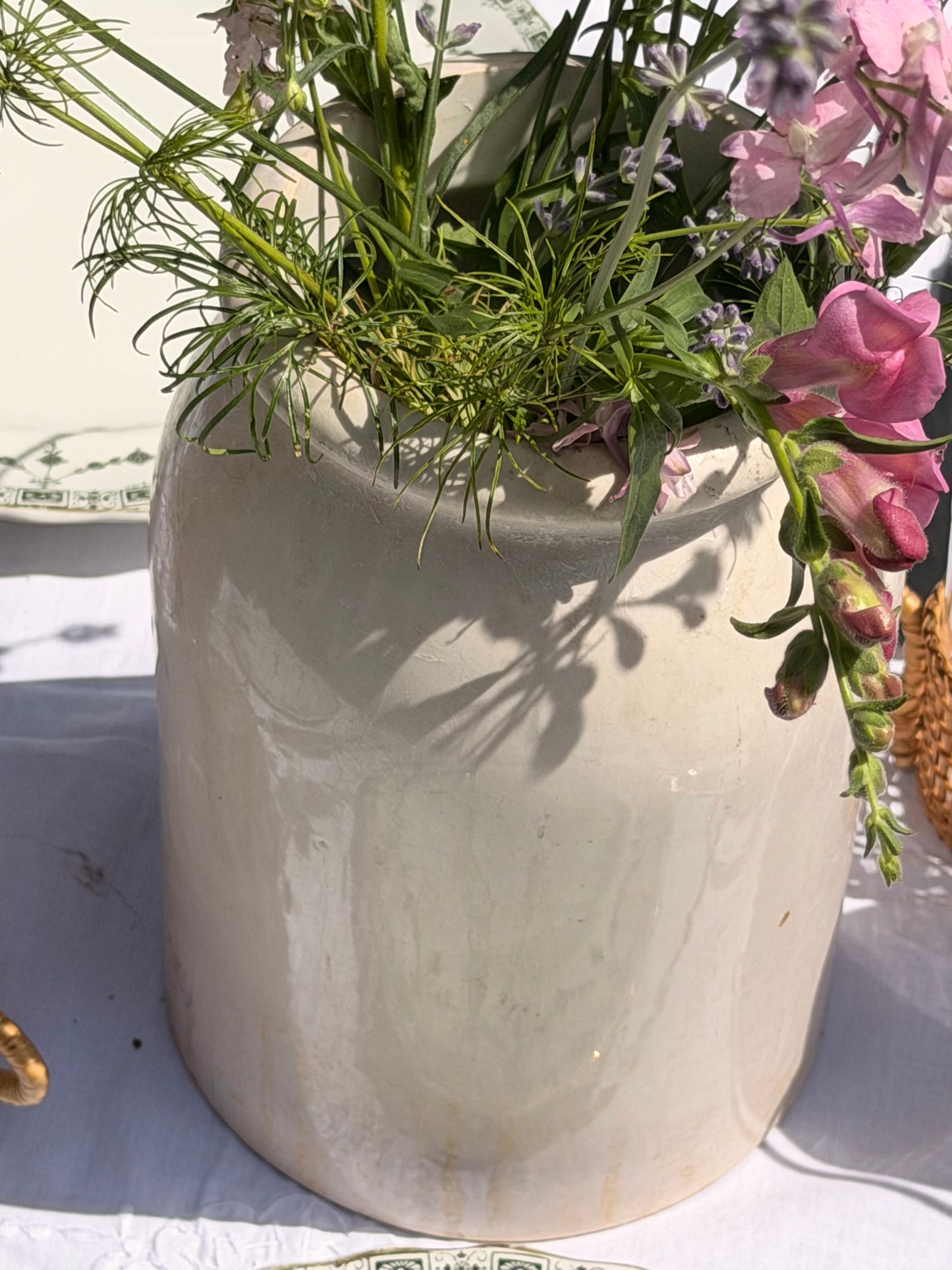 Recipient/vază mare din ceramică glazurată