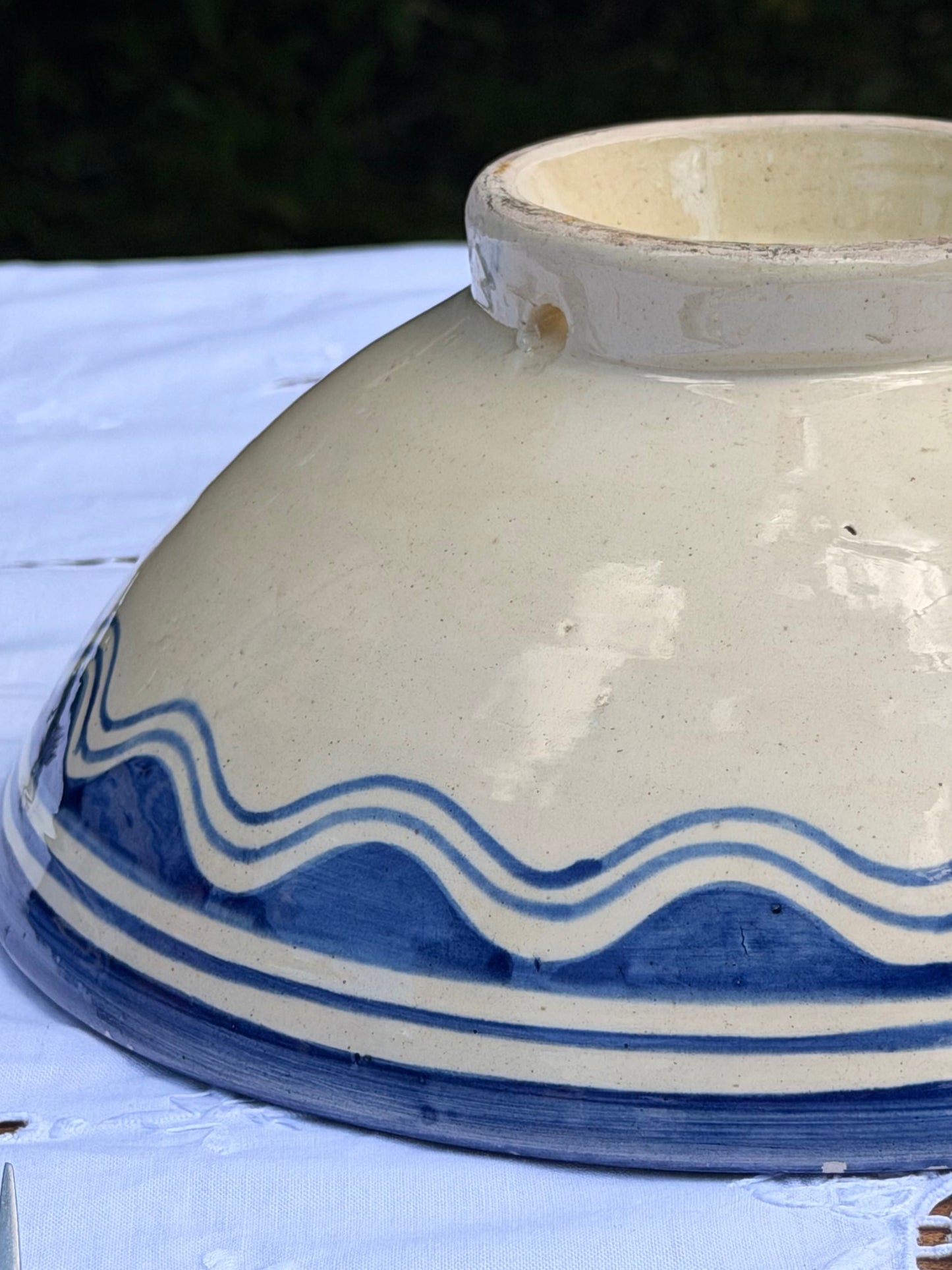 Bol/fructieră vintage din ceramică lucrat manual