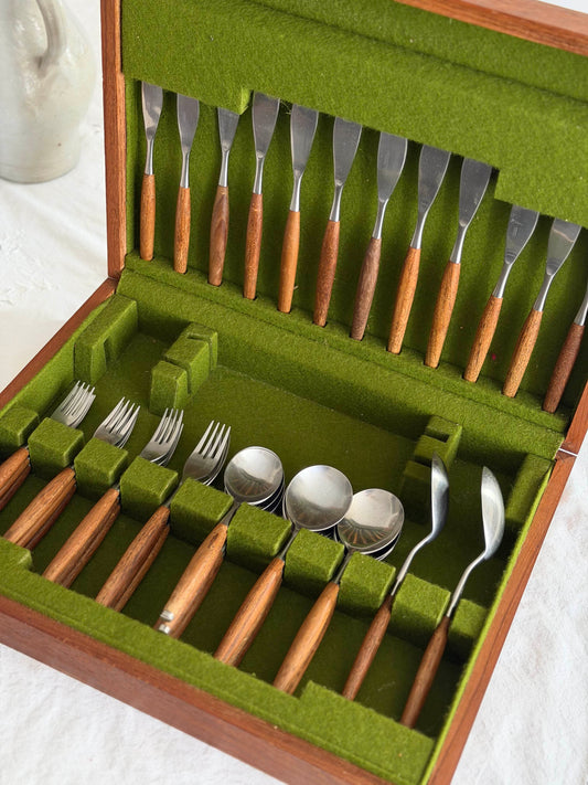 Set de 37 tacâmuri mid-century rare Wallin Brothers Sweden, 1960's