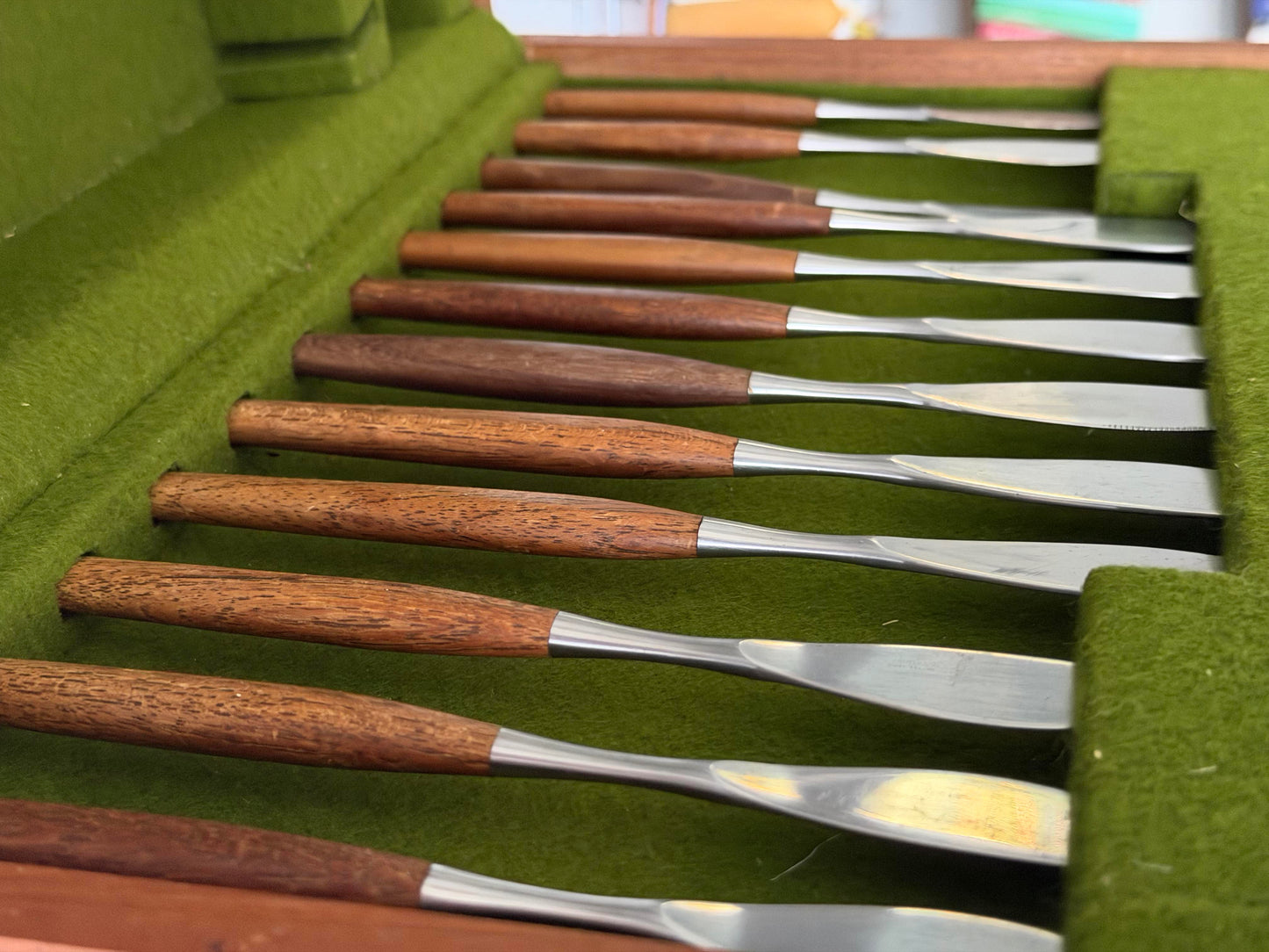 Set de 37 tacâmuri mid-century rare Wallin Brothers Sweden, 1960's