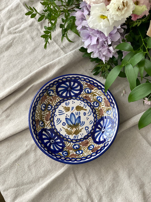 Farfurie servire/decorativă din ceramică pictată manual