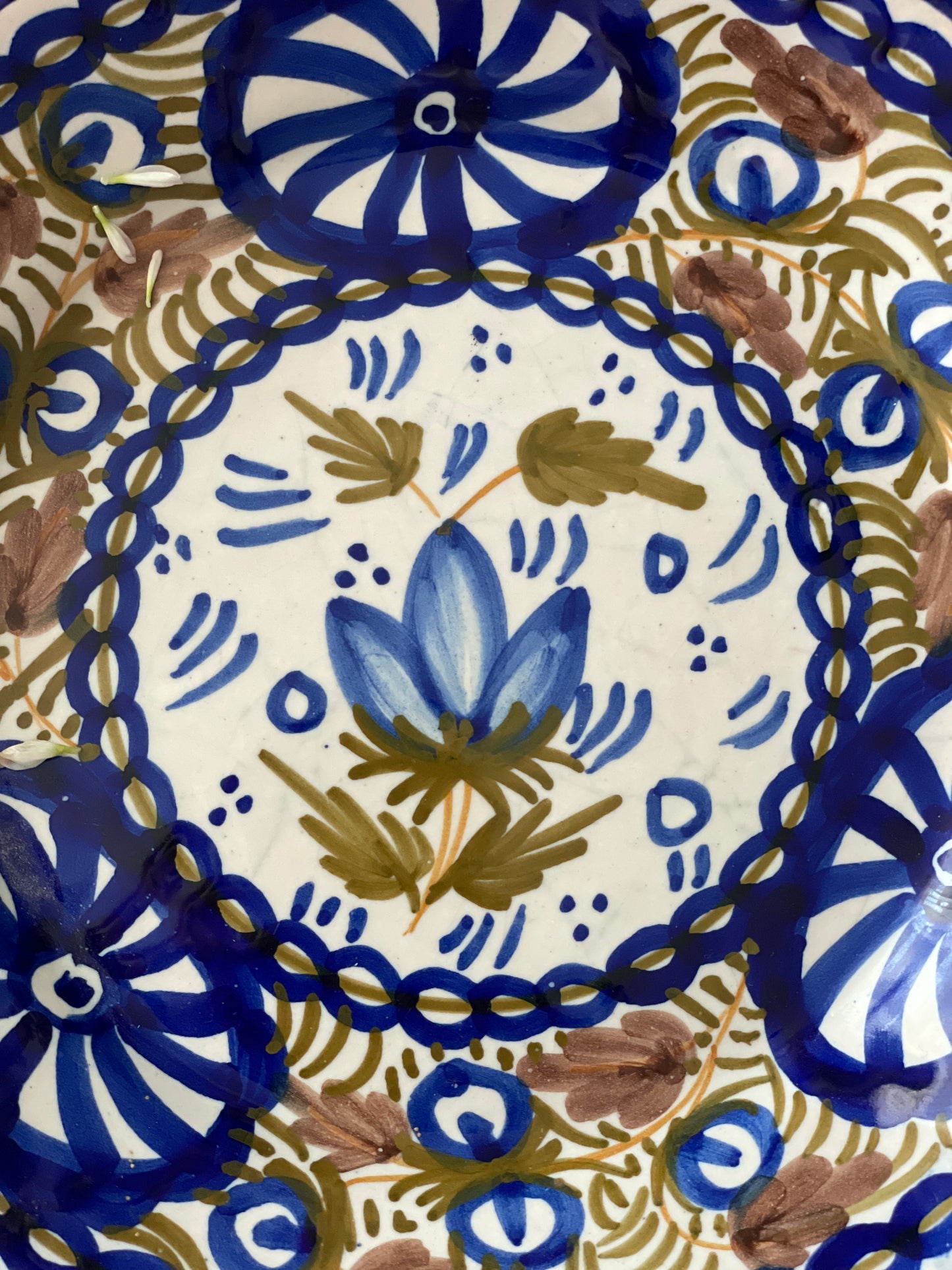 Farfurie servire/decorativă din ceramică pictată manual