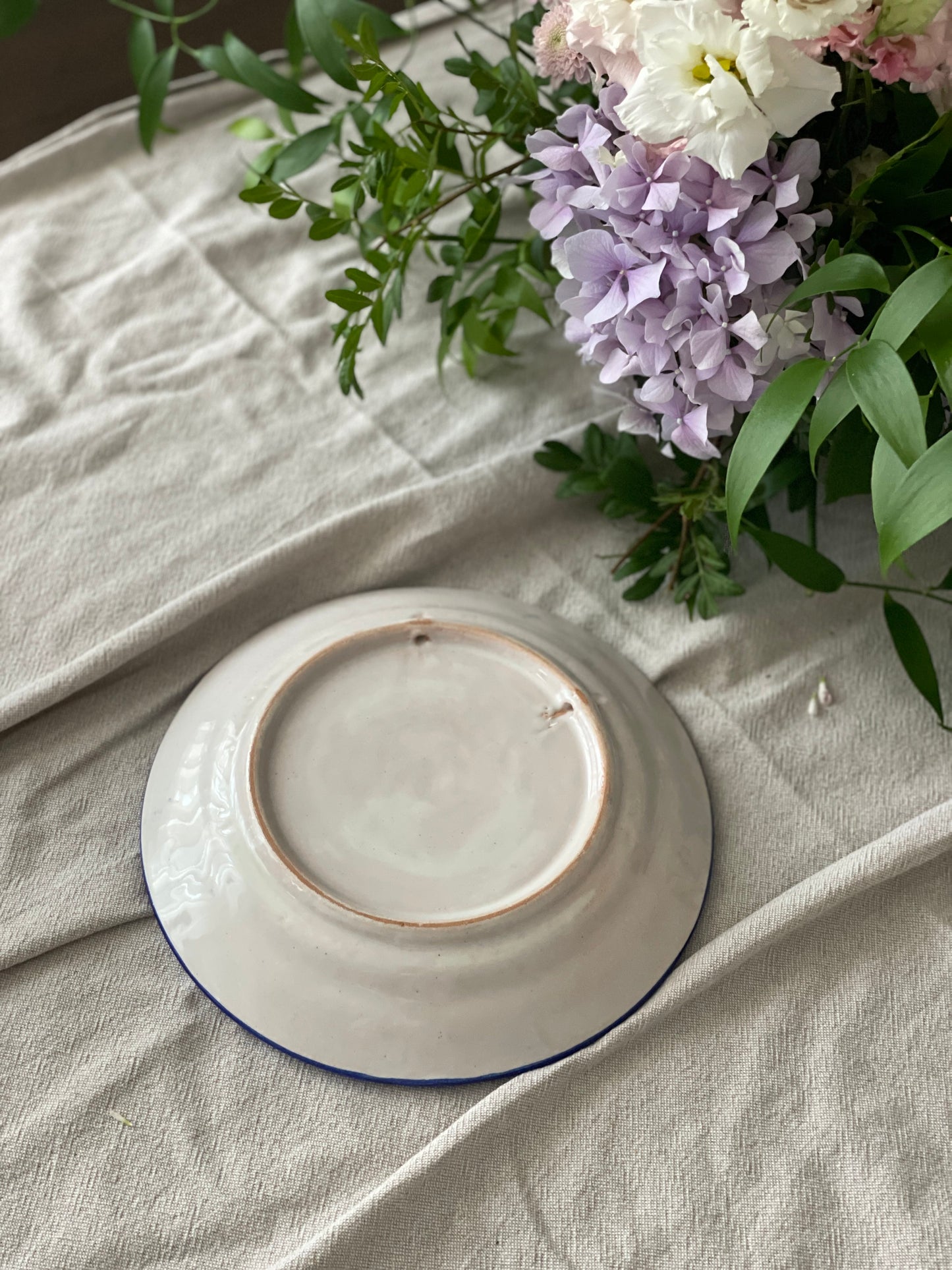 Farfurie servire/decorativă din ceramică pictată manual