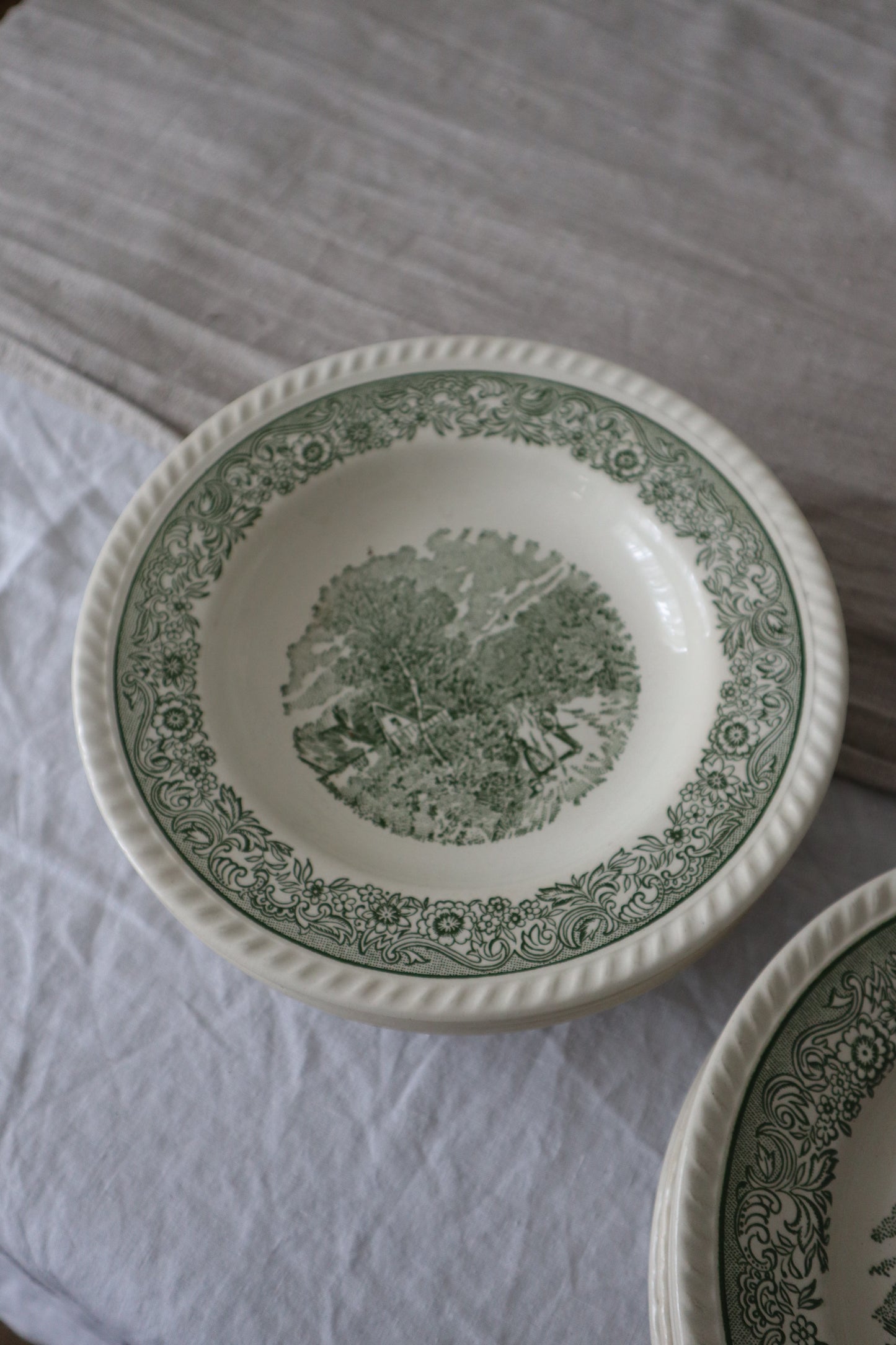 Farfurii ușor adânci din ceramică countryside