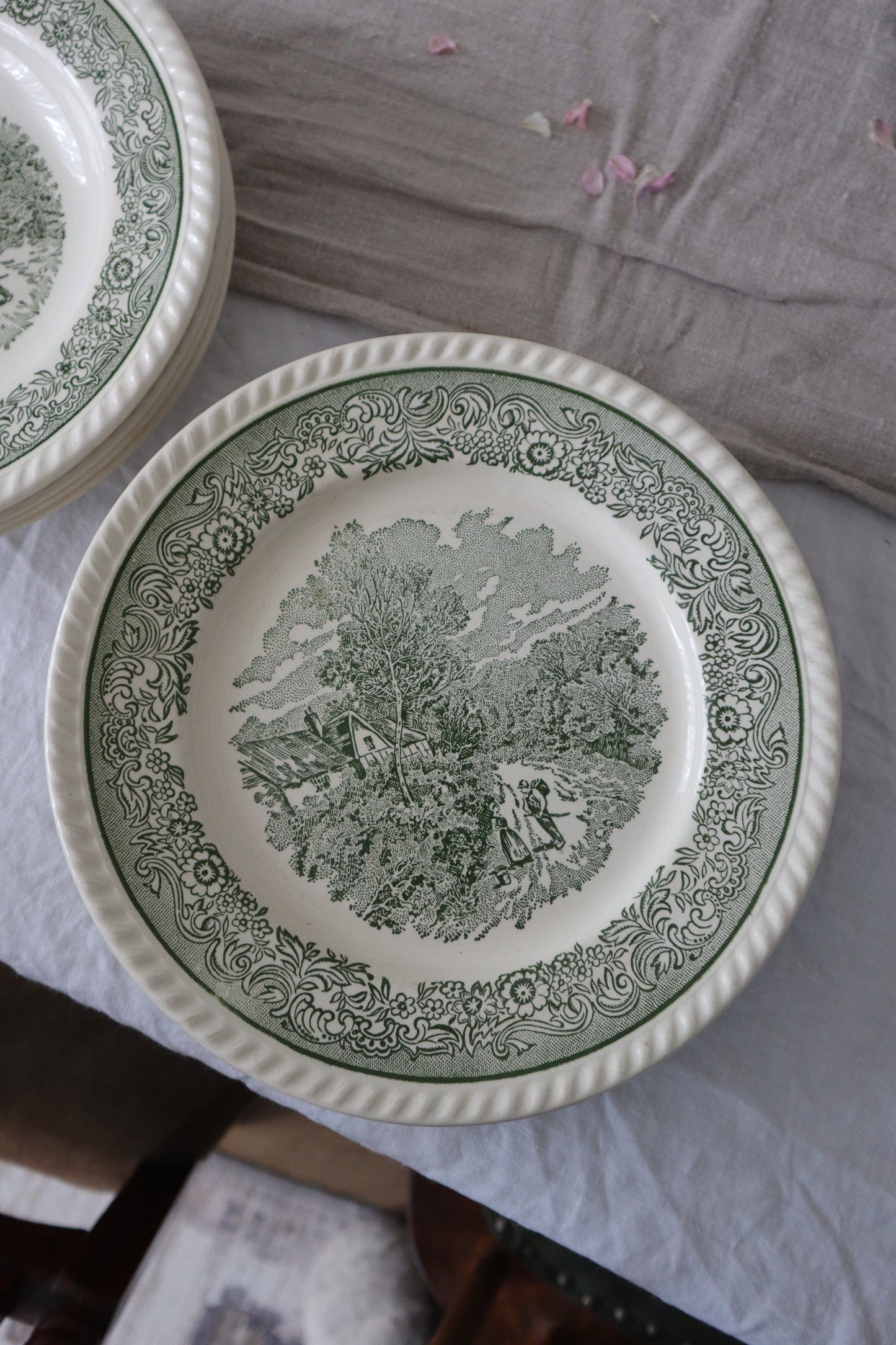 Farfurii vintage din ceramică-English Countryside