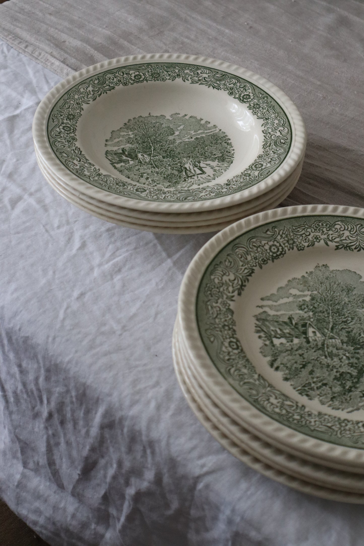 Farfurii ușor adânci din ceramică countryside