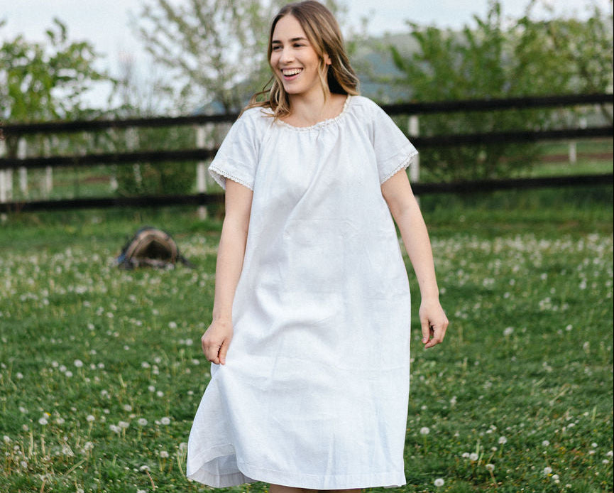 Rochie de noapte vintage 'Odette' autentică Franța, cca 1900